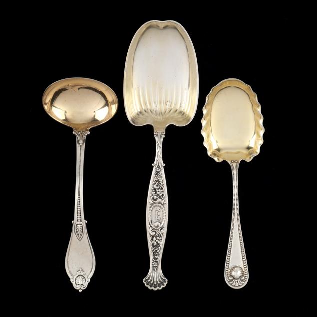 THREE WHITING STERLING SILVER SERVERS 347696