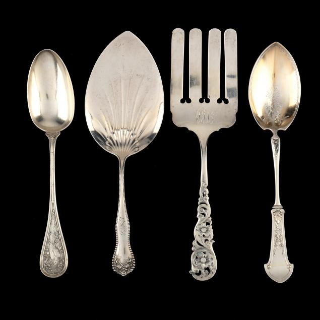 FOUR AMERICAN STERLING SILVER SERVERS 3476a8