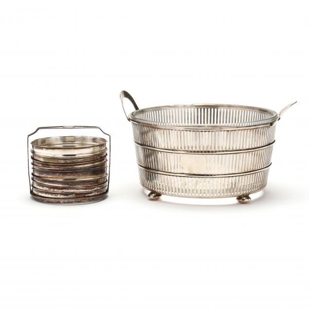 STERLING SILVER ICE BUCKET AND