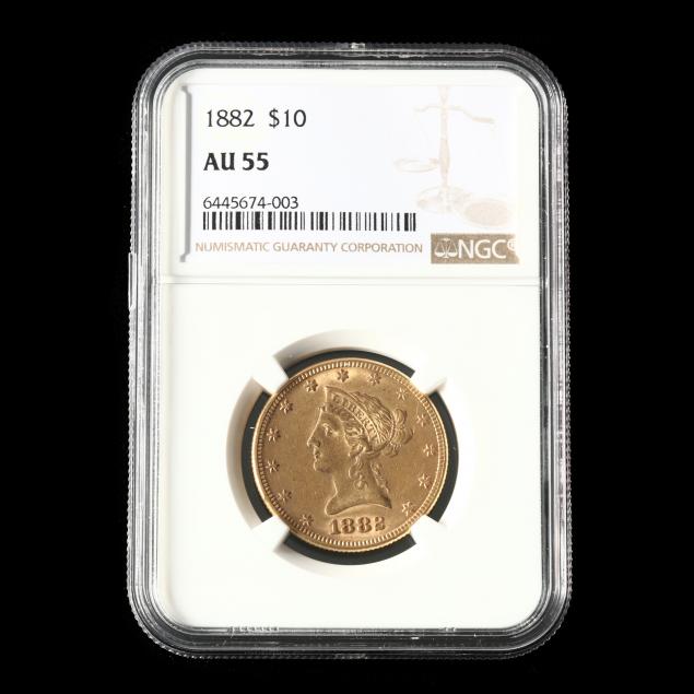 1882 LIBERTY HEAD $10 GOLD EAGLE,