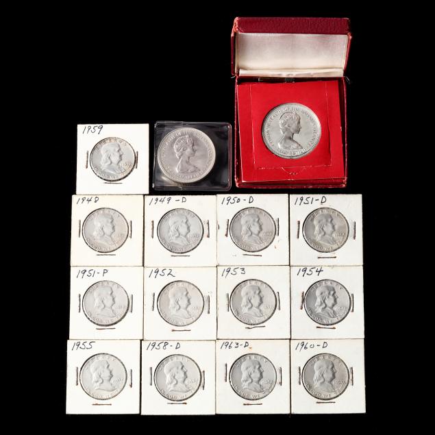 U.S. AND BAHAMIAN SILVER COIN GROUPING