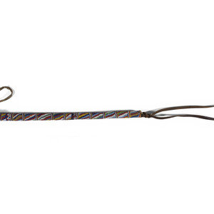 Apache Beaded Wood Quirt ca 1900 thread sewn 347730