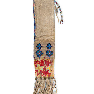 Sioux Beaded Hide Tobacco Bag late 347746