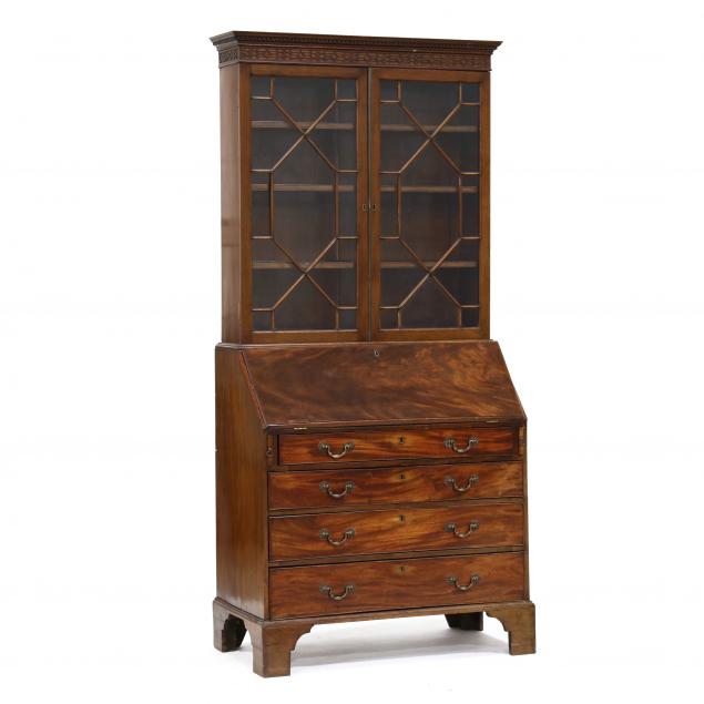 GEORGE III MAHOGANY DESK AND BOOKCASE 3477d9