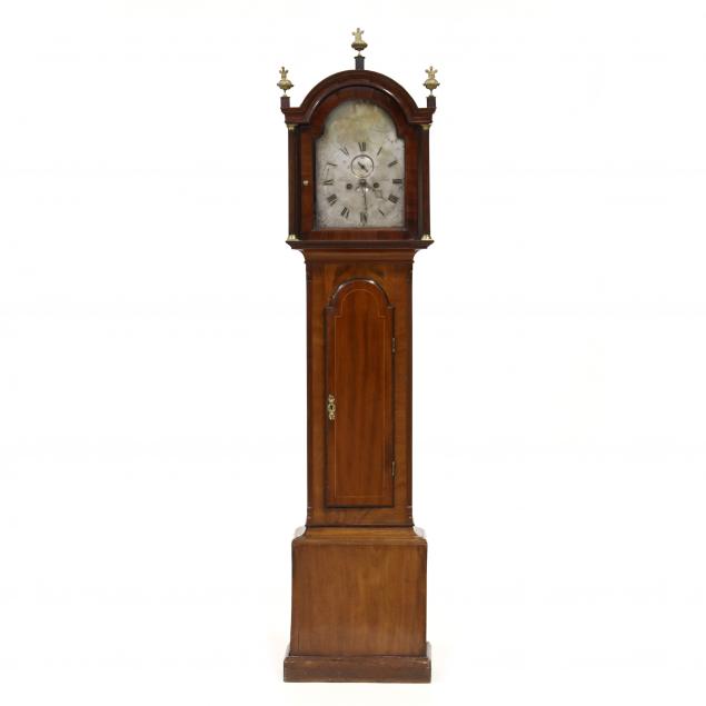 GEORGIAN MAHOGANY TALL CASE CLOCK  3477f1