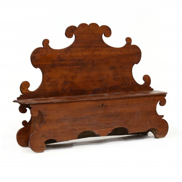 ANTIQUE CONTINENTAL SCALLOPED PINE 3478ce