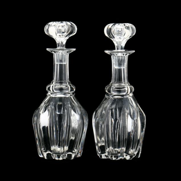 PAIR OF ANTIQUE CUT GLASS DECANTERS 3478f6