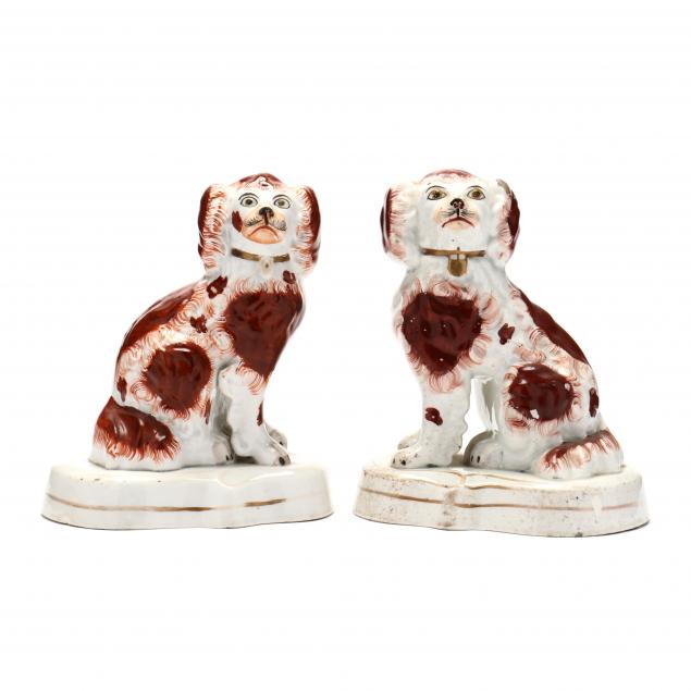 A PAIR OF ANTIQUE STAFFORDSHIRE