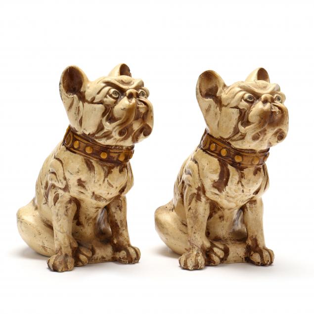 PAIR OF VINTAGE BULLDOG POTTERY 34795f