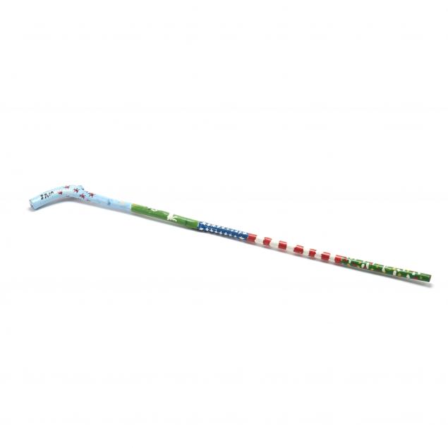 PAINTED FOLK ART WALKING STICK  347999