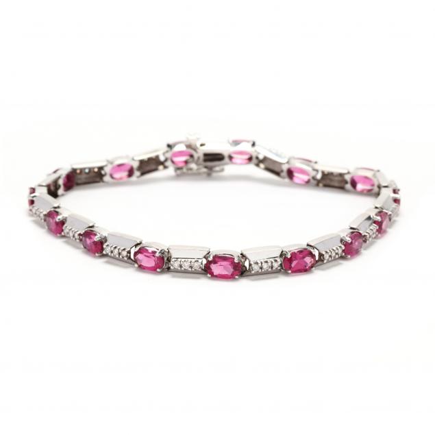 WHITE GOLD PINK TOURMALINE AND 347a0a