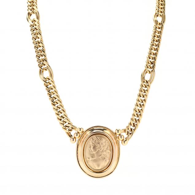 GOLD MEDALLION NECKLACE, ITALY