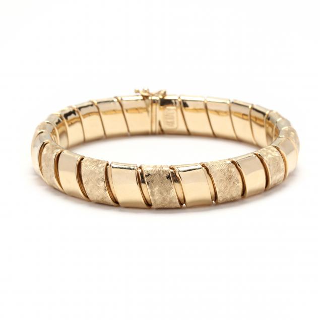 GOLD SPIRAL BRACELET ITALY The 347a35