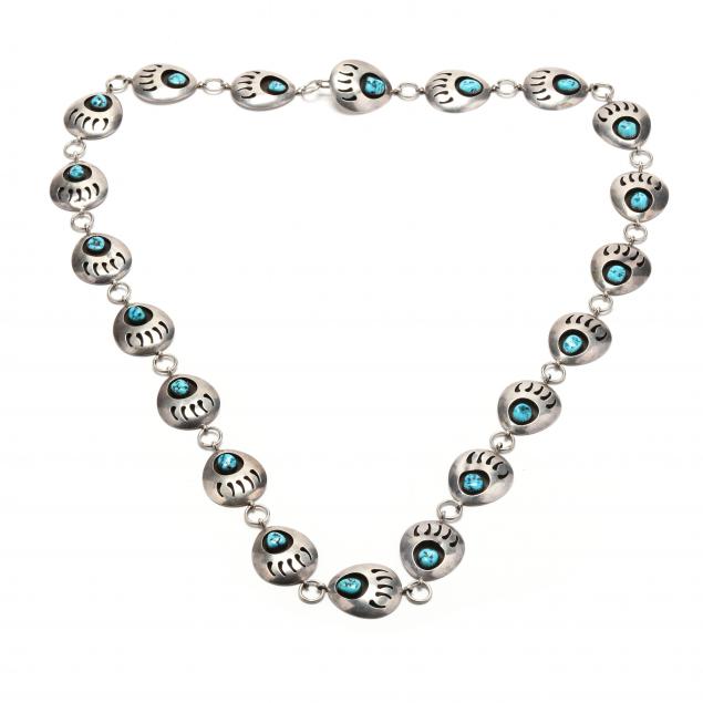 SILVER AND TURQUOISE BELT Necklace 347a91