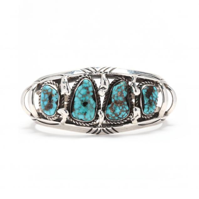 SILVER AND TURQUOISE BRACELET The