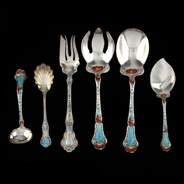 SIX ANTIQUE STERLING SILVER AND 347ab7