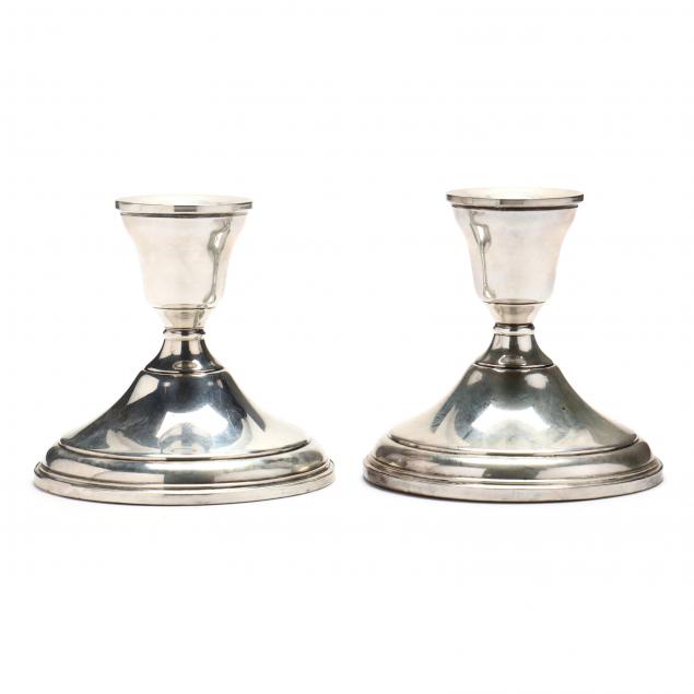 A PAIR OF AMERICAN STERLING SILVER