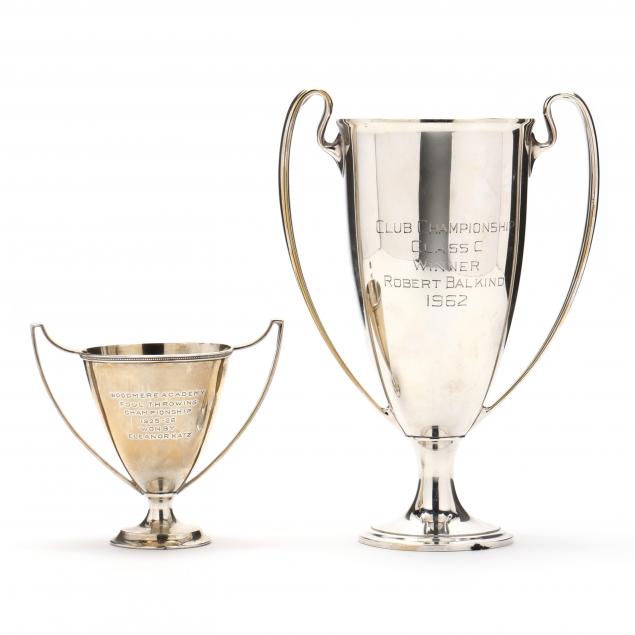 TIFFANY & CO., TWO STERLING SILVER TROPHY