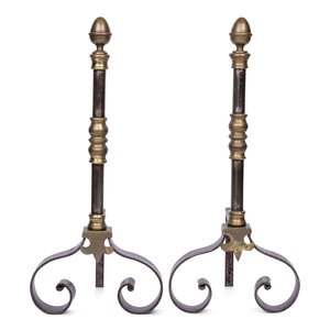 A Pair of English Brass and Steel 347b3d