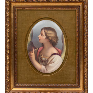 A Berlin K P M Porcelain Plaque 19th 347b5e