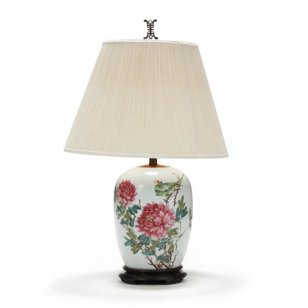 CHINESE GINGER JAR TABLE LAMP 19th