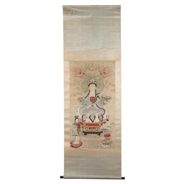 A LARGE CHINESE HANGING SCROLL 347bbe