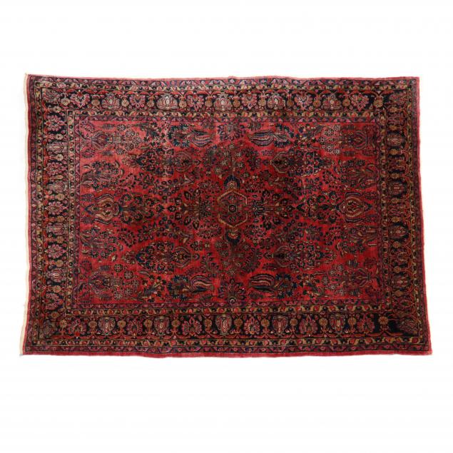 SAROUK RUG Maroon field with center