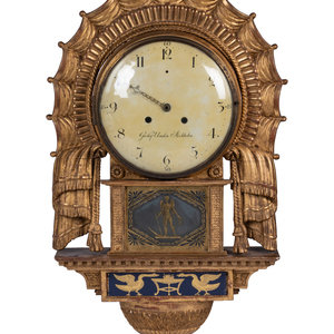 A Swedish Giltwood Wall Clock Gustaf 347c0f