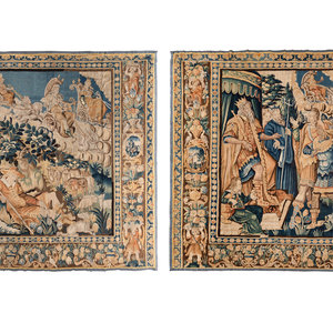 A Pair of Flemish Wool Tapestries