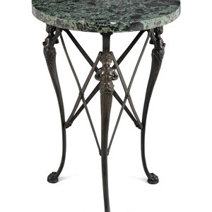 A French Bronze Marble-Top Side