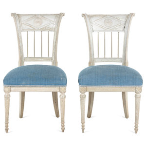 A Pair of Directoire White Painted 347cab