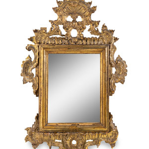 An Italian Rococo Giltwood Mirror
Mid-18th