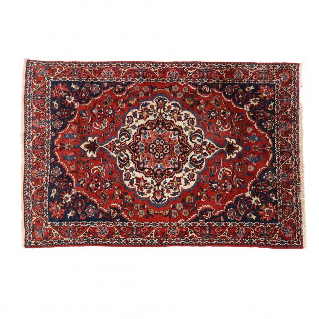 PERSIAN AREA RUG Ivory poled medallion 347ce7