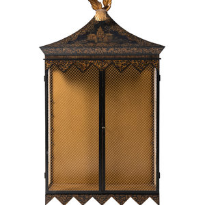 A Tole Chinoiserie Decorated Hanging 347d2d