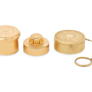 Two Cartier Gold Pill Boxes and 347d4b