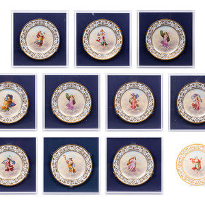 A Set of Twelve Dresden Porcelain 347d57