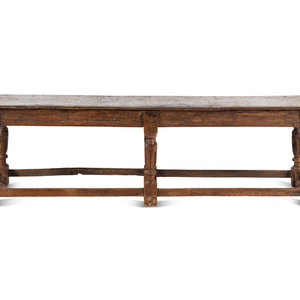 A Charles II Oak Bench 17th 18th 345698