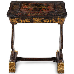 A Chinese Export Lacquer Work Table Mid 19th 3456ad
