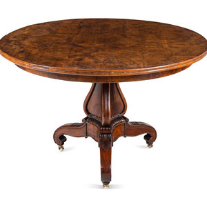 An Italian Burl Walnut Center Table Circa 3456ee