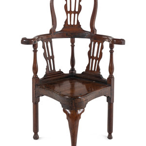 A George III Elm Corner Chair 18th 345743