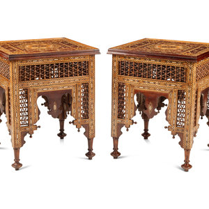 A Pair of Levantine Marquetry and 345761