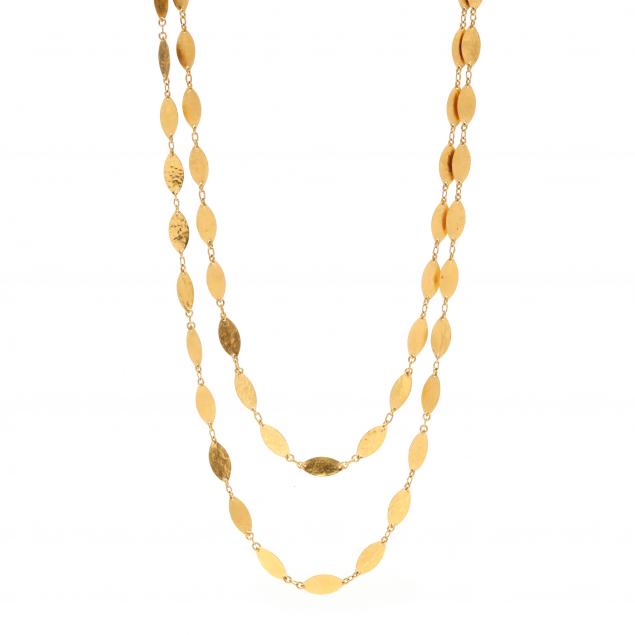 HIGH KARAT GOLD LINK NECKLACE,