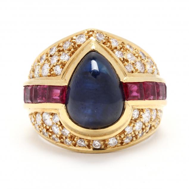 GOLD SAPPHIRE RUBY AND DIAMOND 3457b6