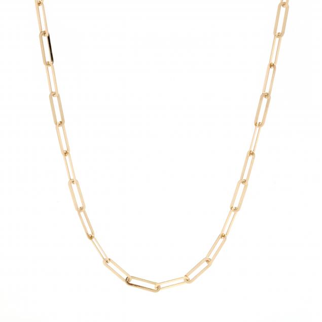 GOLD PAPERCLIP CHAIN NECKLACE Comprised