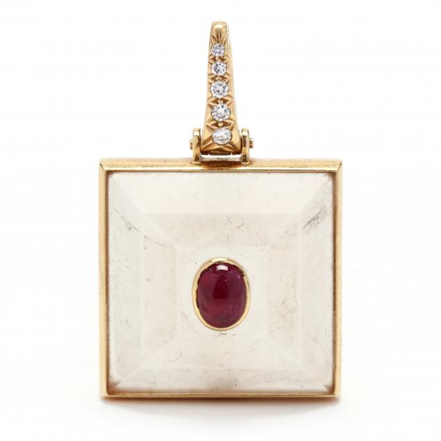 GOLD ROCK CRYSTAL QUARTZ RUBY  3457ed