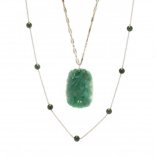 TWO GEMSTONE NECKLACES The first 345840