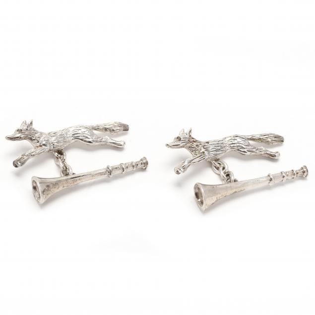 STERLING SILVER FOX HUNTING MOTIF 345859