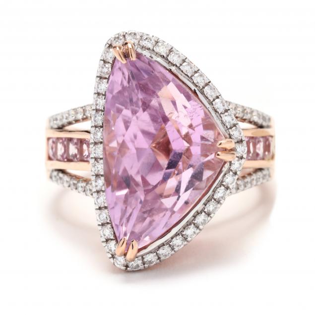 ROSE GOLD KUNZITE AND DIAMOND 34585c