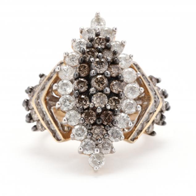 GOLD AND DIAMOND COCKTAIL RING 345871