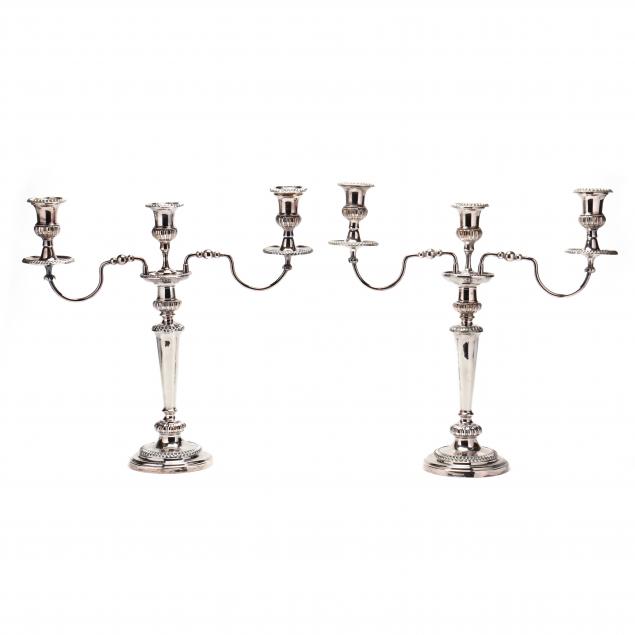 PAIR OF ANTIQUE TALL SHEFFIELD 3458c3